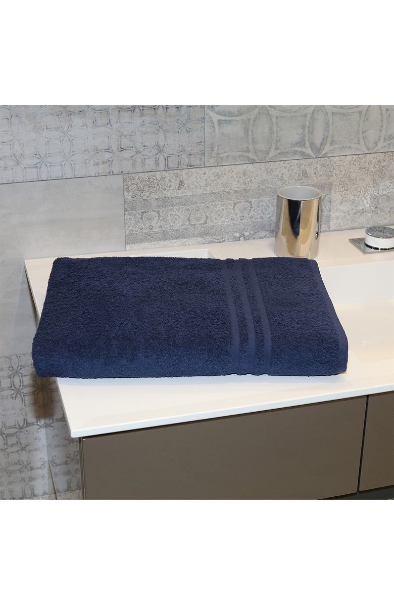 Linum Home Textiles Denzi Bath Sheet - Twilight Blue, Alternate, color, Twilight Blue