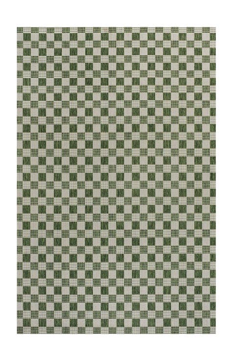 Aimee Traditional Cottage Checkerboard Indoor/Outdoor Area Rug