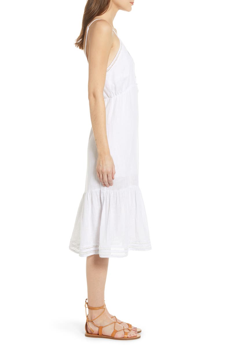 Rails Delilah Openwork Linen Blend Midi Dress, Alternate, color, 