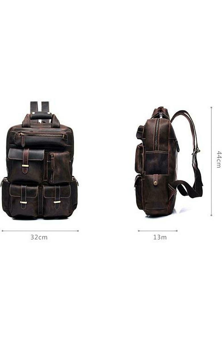 STEEL HORSE LEATHER The Shelby Backpack | Handmade Genuine Leather Backpack, Alternate, color, Dark Brown
