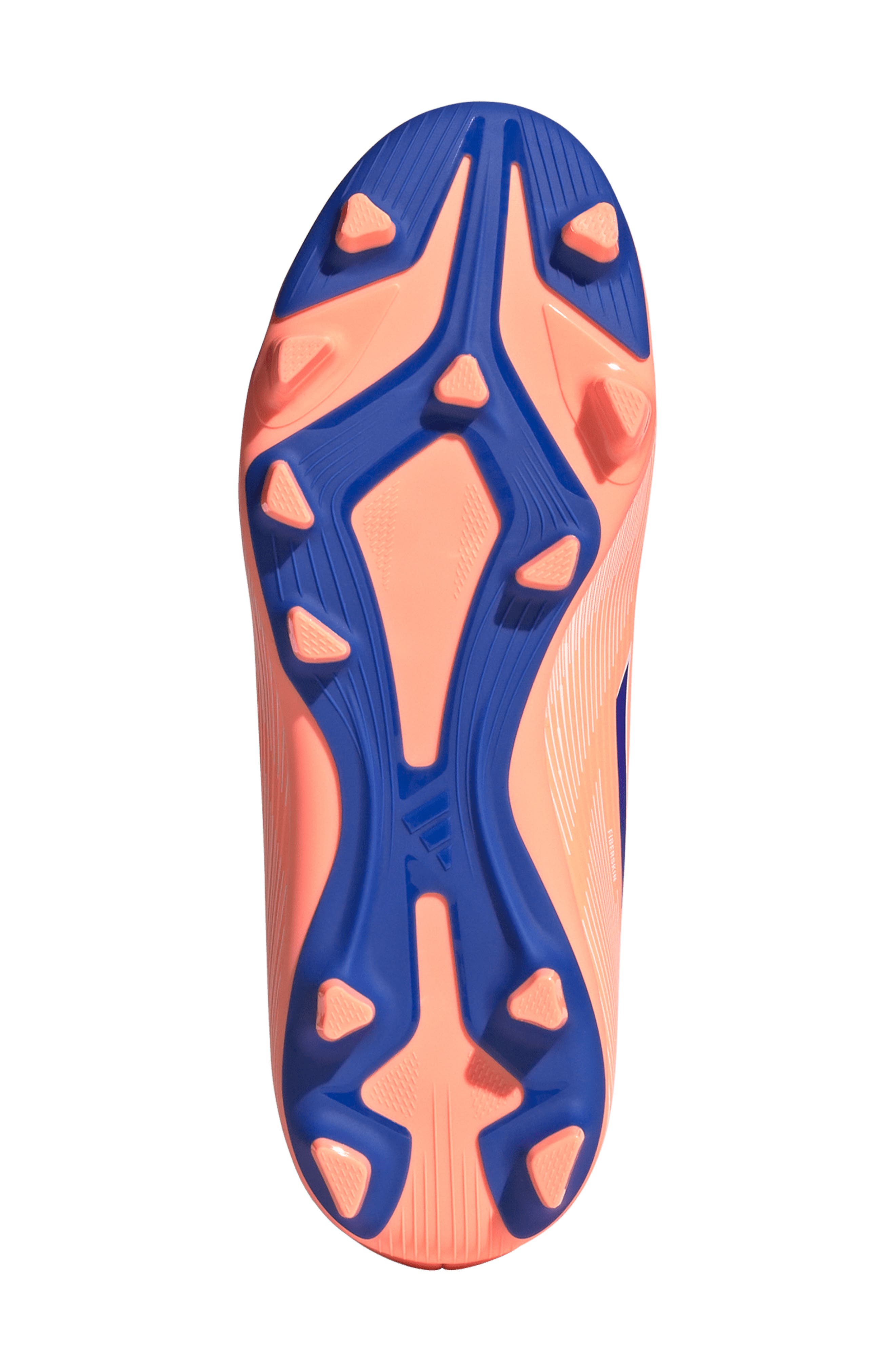 adidas Kids' F50 Club Firm/Multiground Soccer Cleat, Alternate, color, Beam Orange/ Lucid Blue/ White