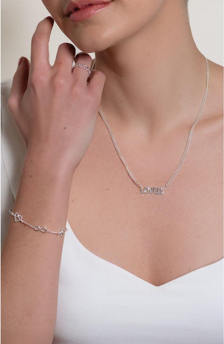 Rizen Jewelry Faith, Hope, Love Bracelet, Alternate, color, Sterling Silver