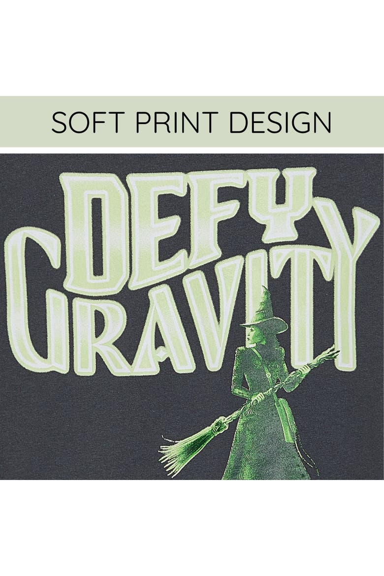 Cropped Drop Shoulder T-Shirt, Alternate, color, Charcoal Elphaba