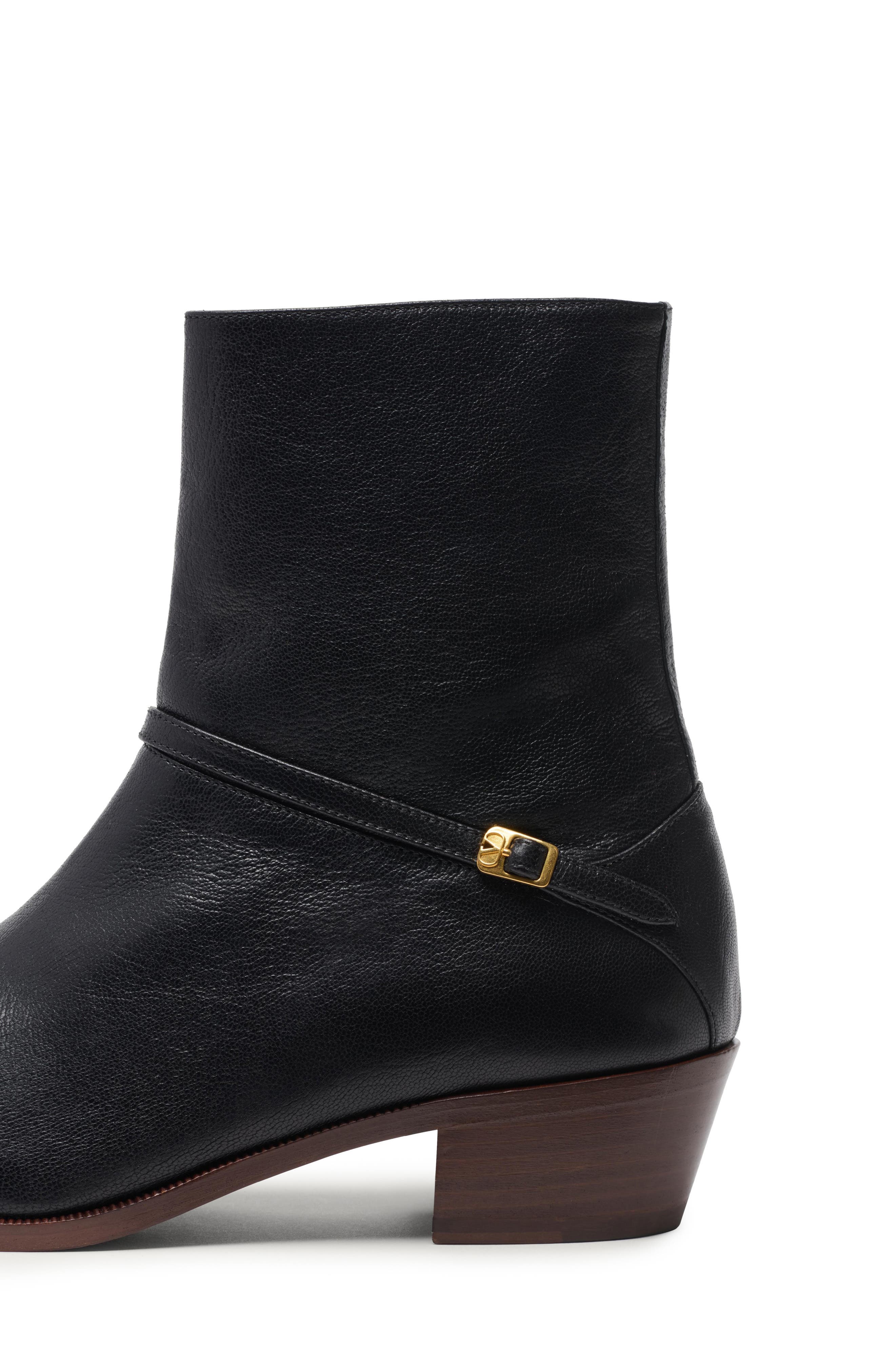 Valentino Garavani Pat VLOGO Ankle Boot, Alternate, color, Nero
