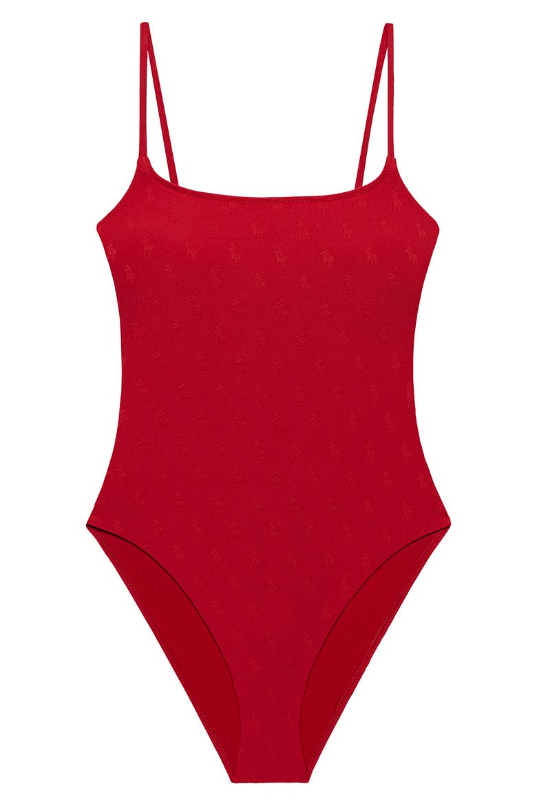 Kennedy One-Piece Swimsuit, Alternate, color, CRUISE RED