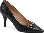 Gucci Erin Horsebit GG Embossed Leather Pump