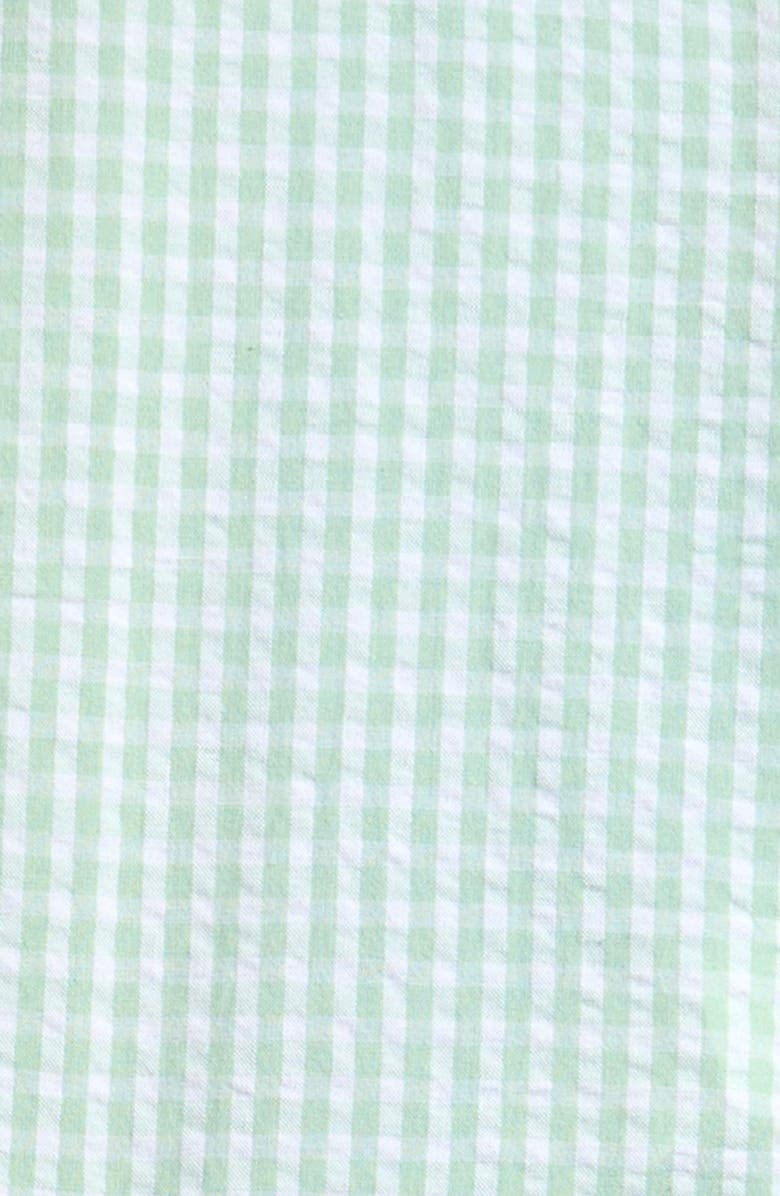 Magnetic Me Kids' Gingham Patchwork Magnetic Button-Up Shirt & Shorts Set, Alternate, color, Blue/ Green Multi