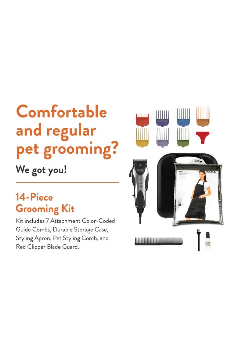 Dog & Cat Trimmer with 3 Cutting Lengths, 7 Attachment Combs, Alternate, color, Black & Chrome
