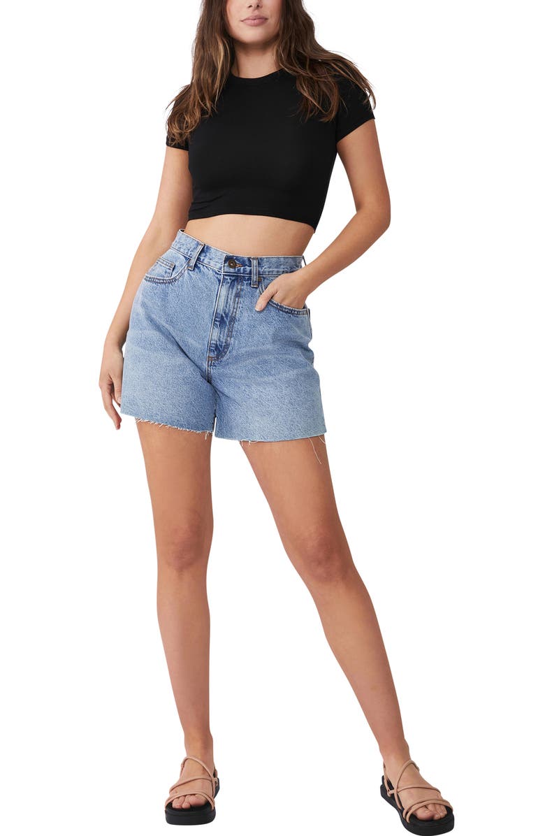 Cotton On Micro Crop Short Sleeve Top, Alternate, color,