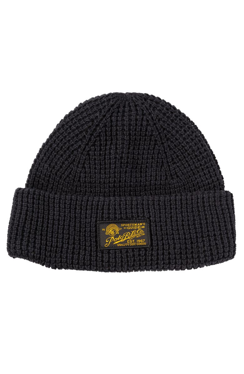 Polo Ralph Lauren Outdoor Thermal Cuff Beanie, Main, color, Polo Black