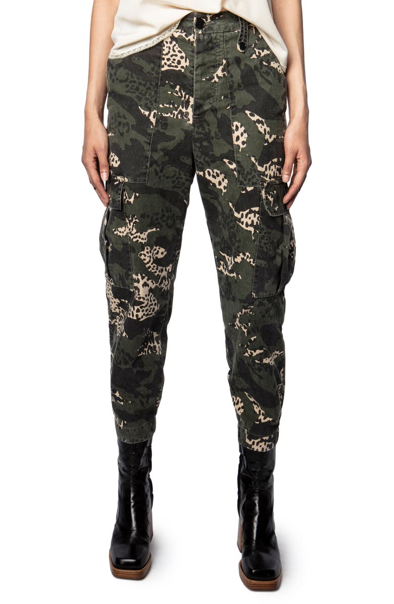 Zadig & Voltaire Pilote Camo Leo Pants, Main, color,