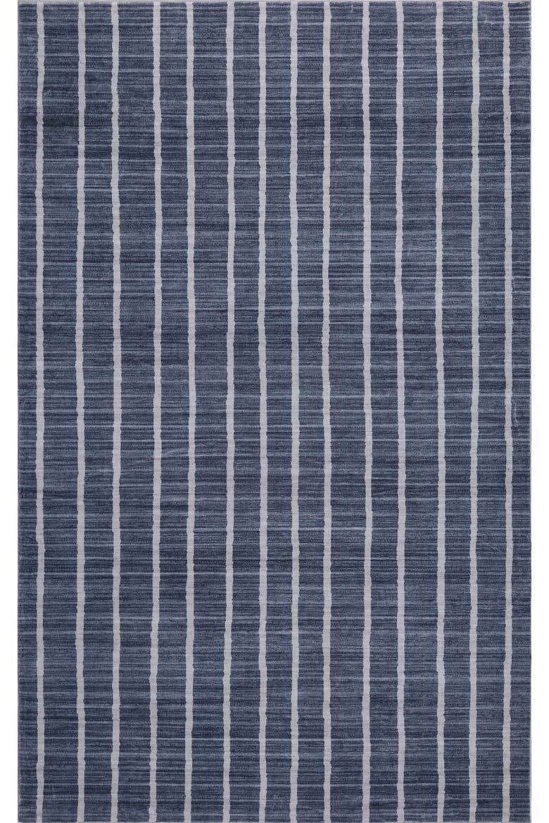 Orton Distressed Ticking Stripe Non-Slip Machine-Washable Rug, Alternate, color, Navy/Cream