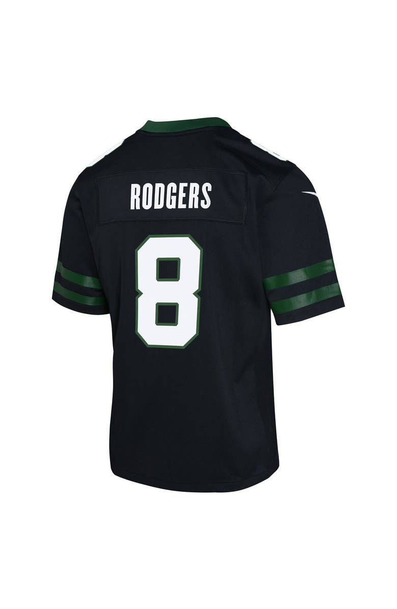 Nike Youth Nike Aaron Rodgers Legacy Black New York Jets Alternate Game Jersey, Alternate, color, 