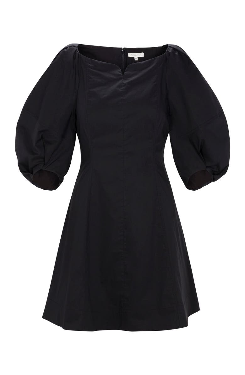 Rebecca Taylor Isla Poplin Mini Dress, Alternate, color, Black