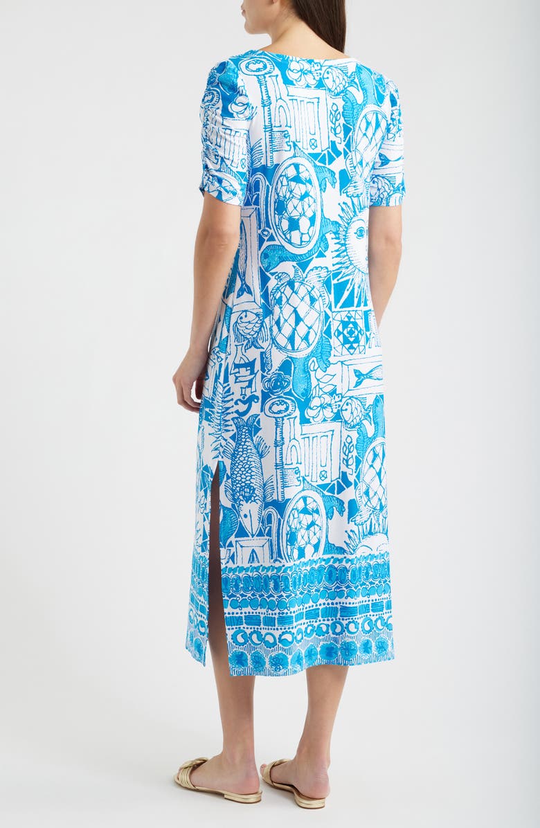 Lilly Pulitzer<sup>®</sup> Zarah UPF 50+ Midi Dress, Alternate, color, Resort White