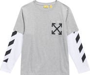 Off-White Kids' Pocket Long Sleeve T-Shirt