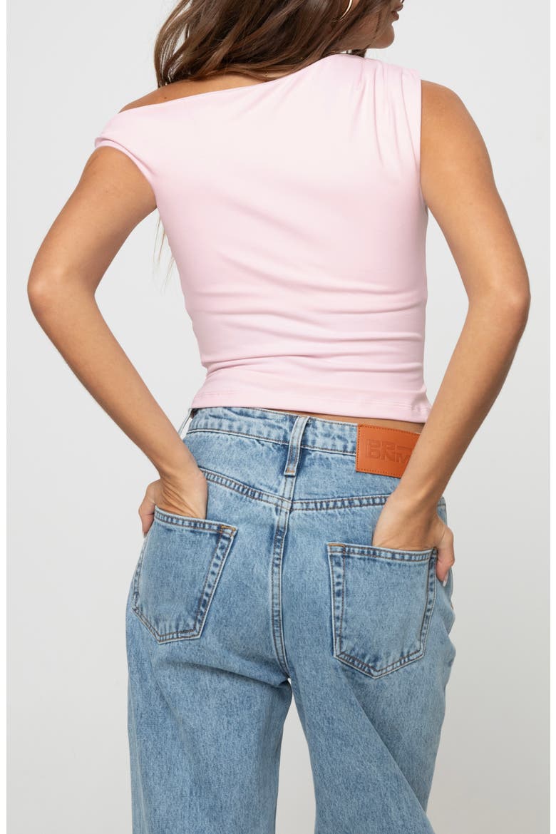 Danza One-Shoulder Top, Alternate, color, PINK