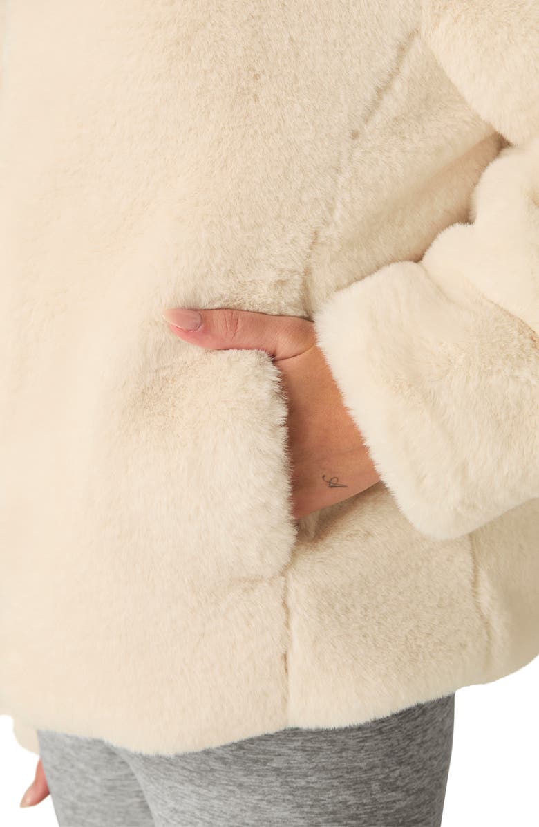Beyond Yoga On the List Faux Fur Jacket, Alternate, color, Fresh Snow