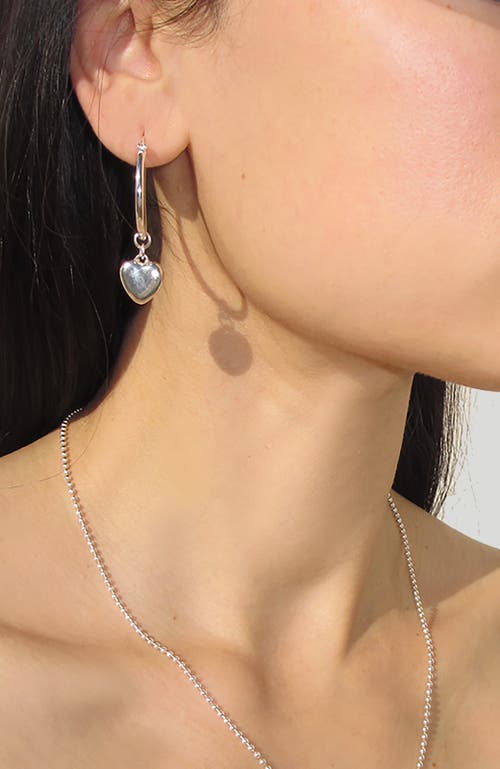Rimor Jewelry Mini Heart Hoop Earrings In Silver