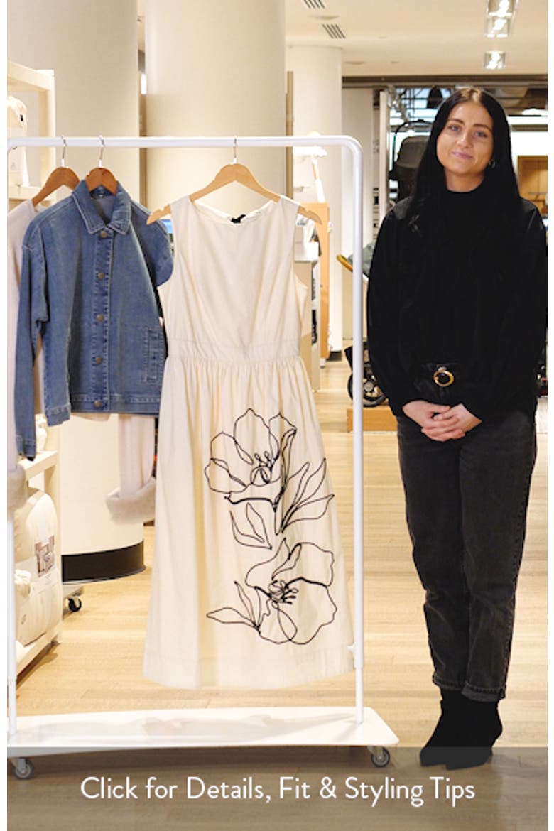 Embroidered Sleeveless Cotton Dress video
