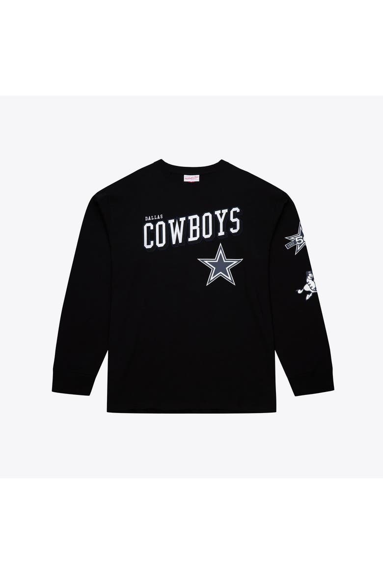 Men's Mitchell & Ness  Black Dallas Cowboys Big & Tall Training Camp Long Sleeve T-Shirt, Main, color, Black