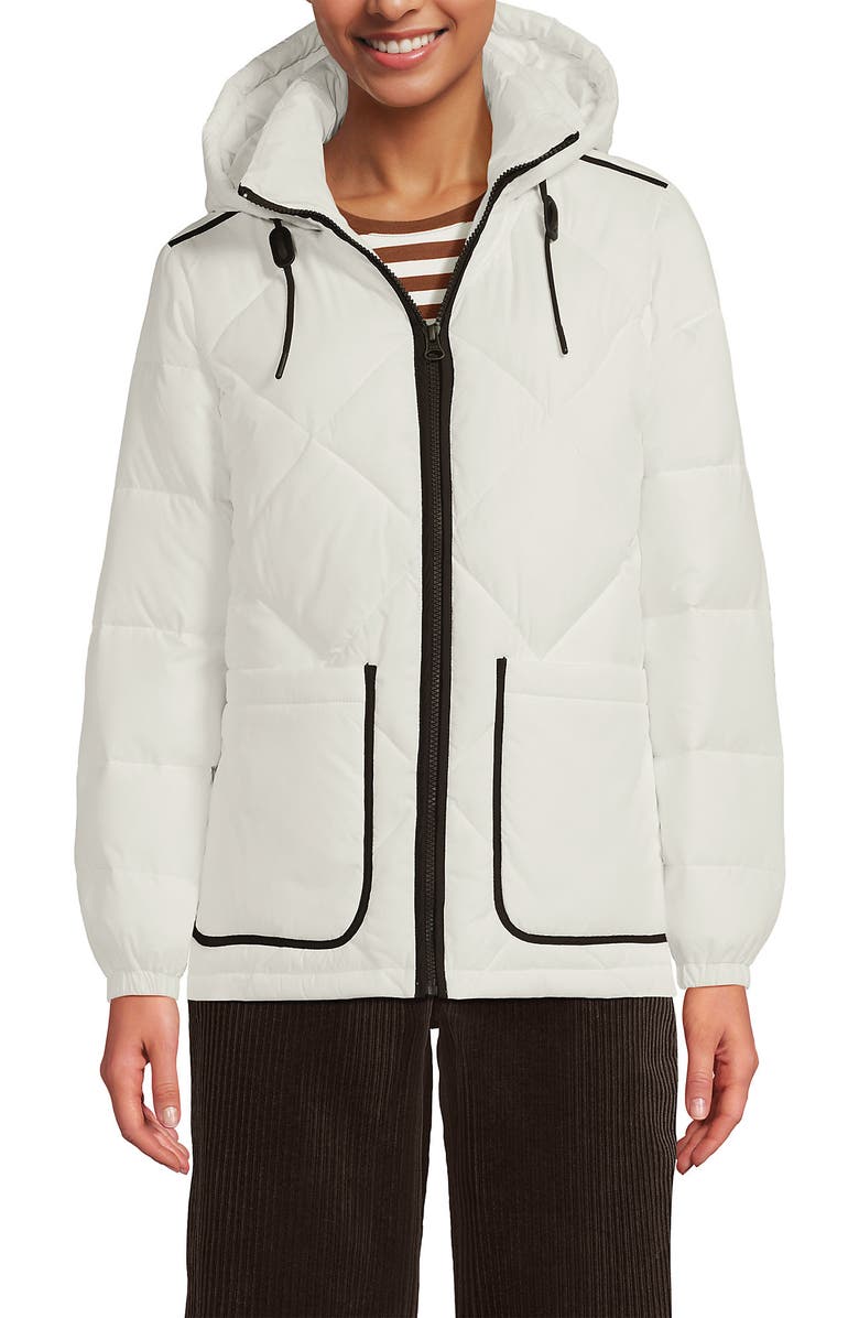 Lands' End FeatherFree Insulated Diamond Quilted Jacket, Main, color, Egret White
