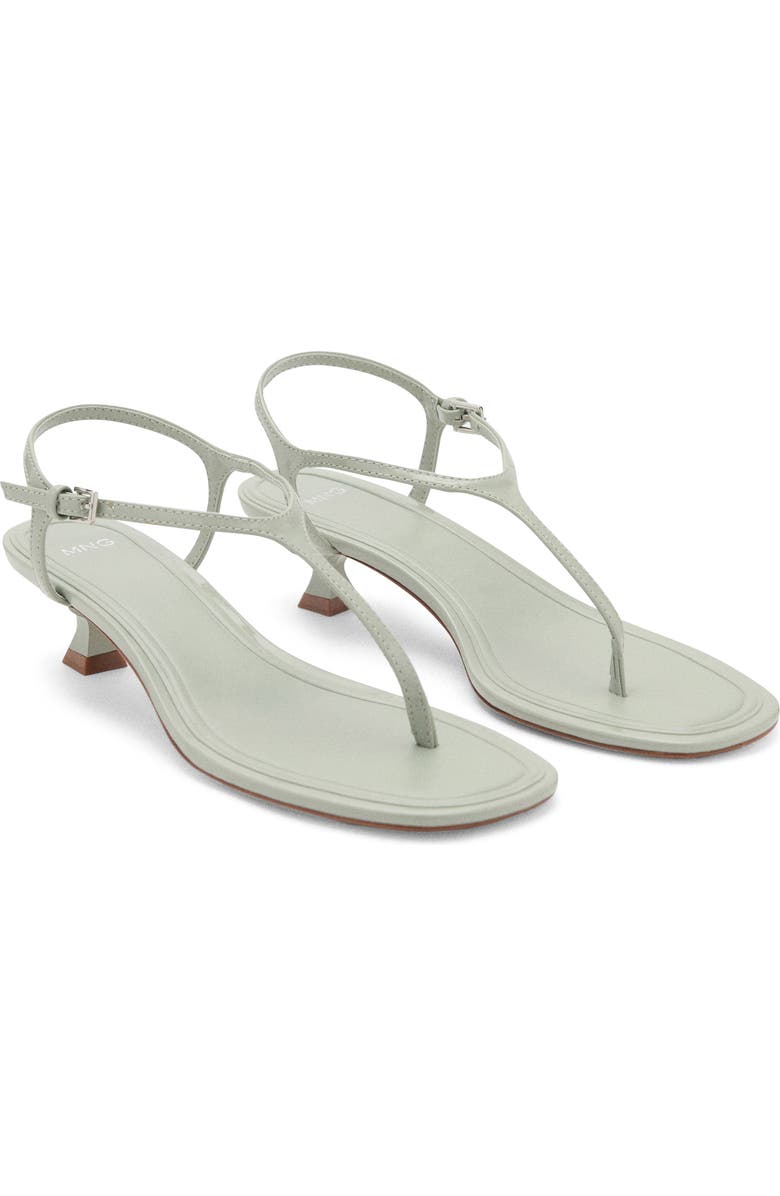 MANGO T-Strap Sandal, Main, color, Pastel Green