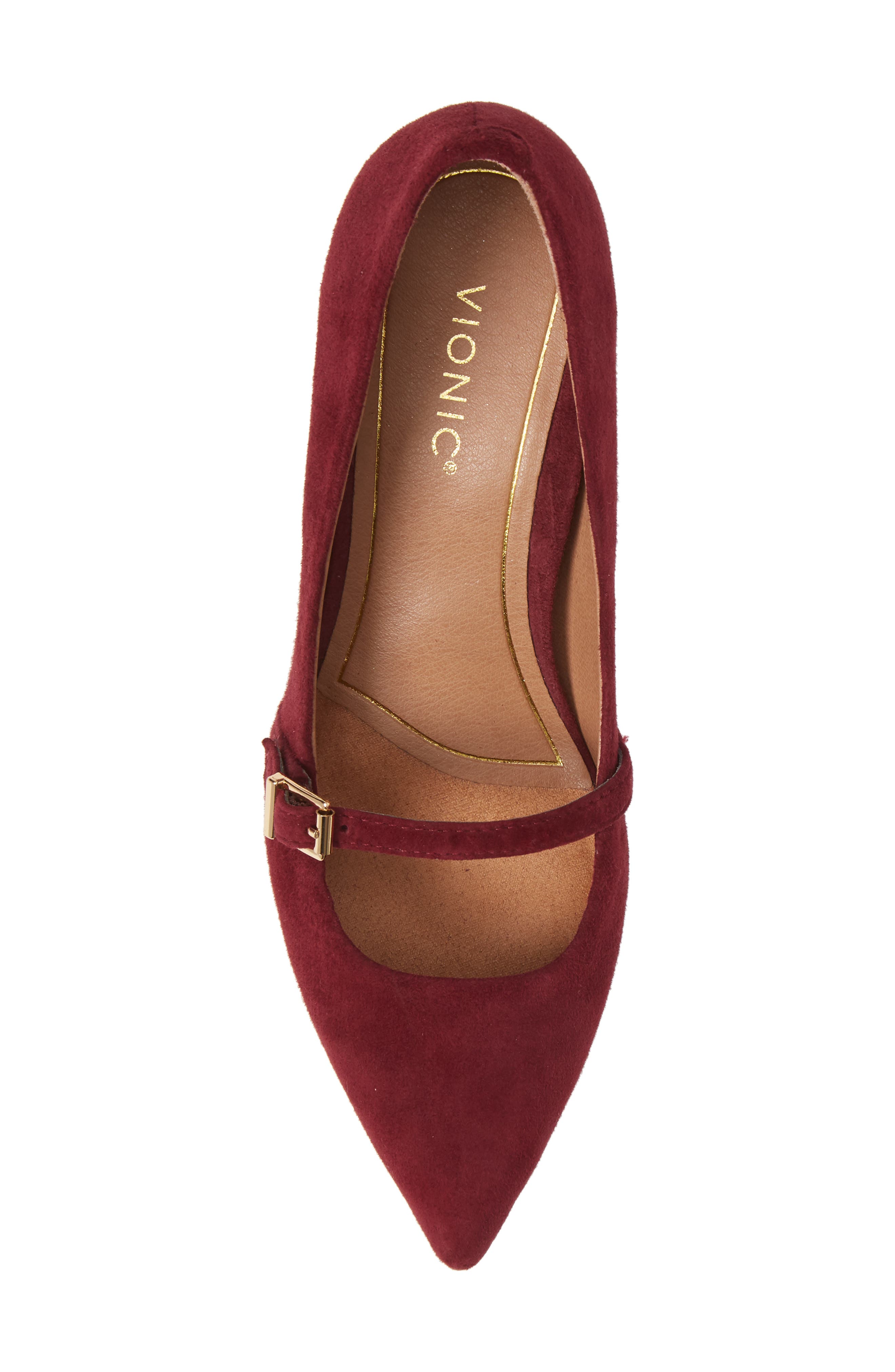 Minnie Kitten Heel Pump, Alternate, color, WINE SUEDE