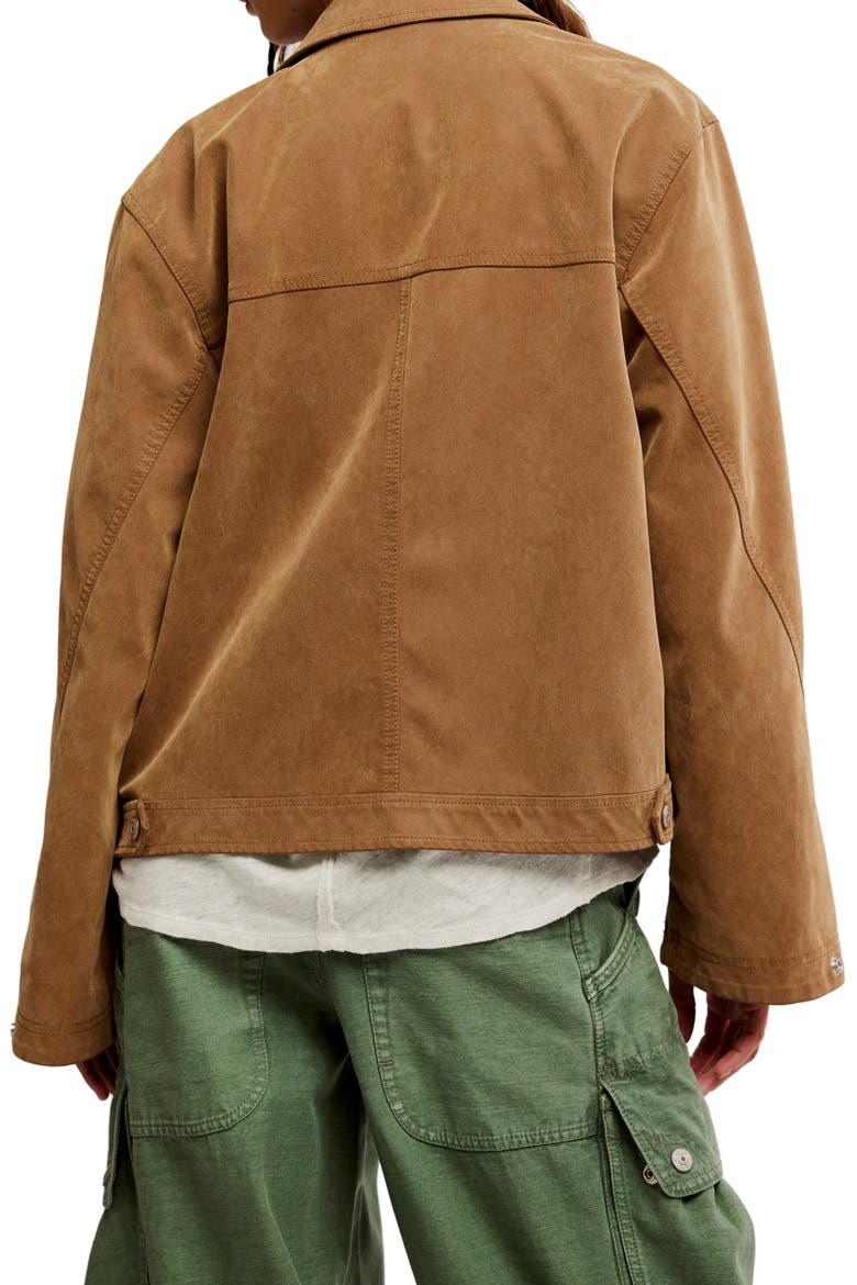 Blair Faux Suede Jacket, Alternate, color, CARAMEL CAFE