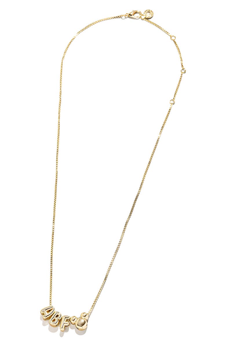 BaubleBar Personalized Disney<sup>®</sup> Bubble Charm Necklace, Alternate, color, Gold