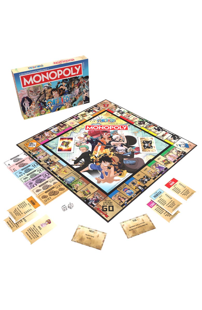 Monopoly One Piece Strategy Board Game, Ages 8+, Alternate, color, Multicolored
