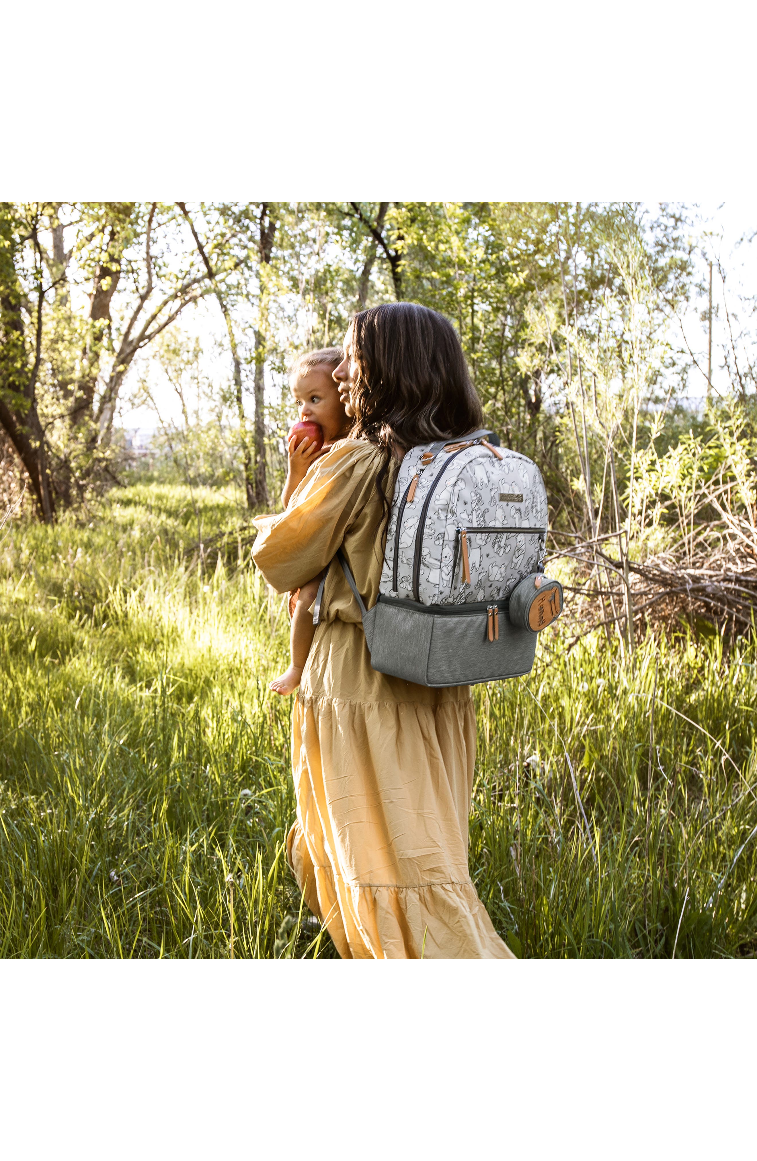 Petunia Pickle Bottom x Disney Playful Pooh Axis Diaper Backpack, Alternate, color, 