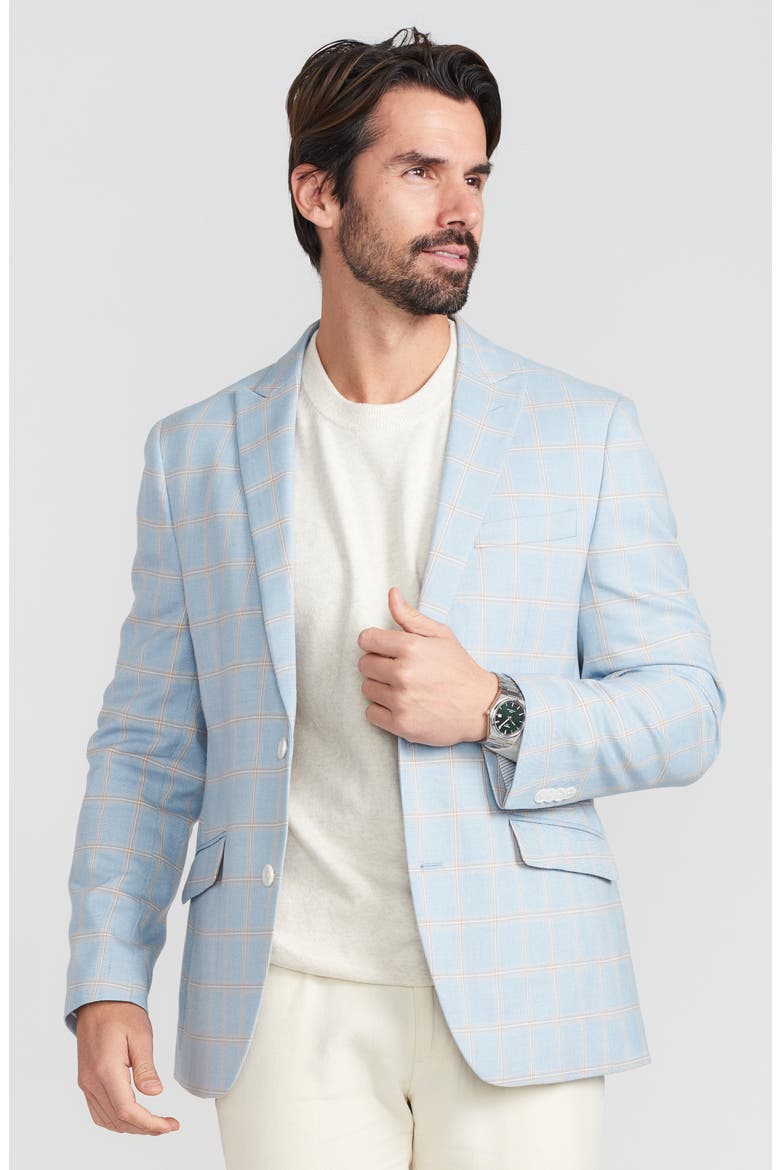 Blue Plaid Sport Coat, Alternate, color, BLUE