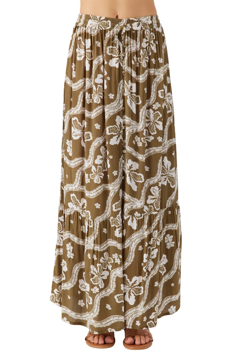 O'Neill Blaine Floral Tiered Maxi Skirt, Alternate, color, 