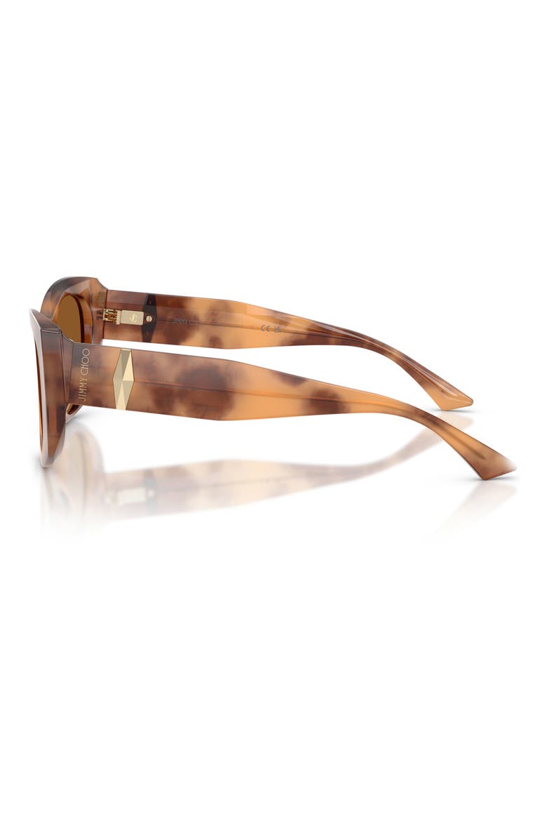 52mm Butterfly Sunglasses, Alternate, color, TAN HAVANA / DARK BROWN