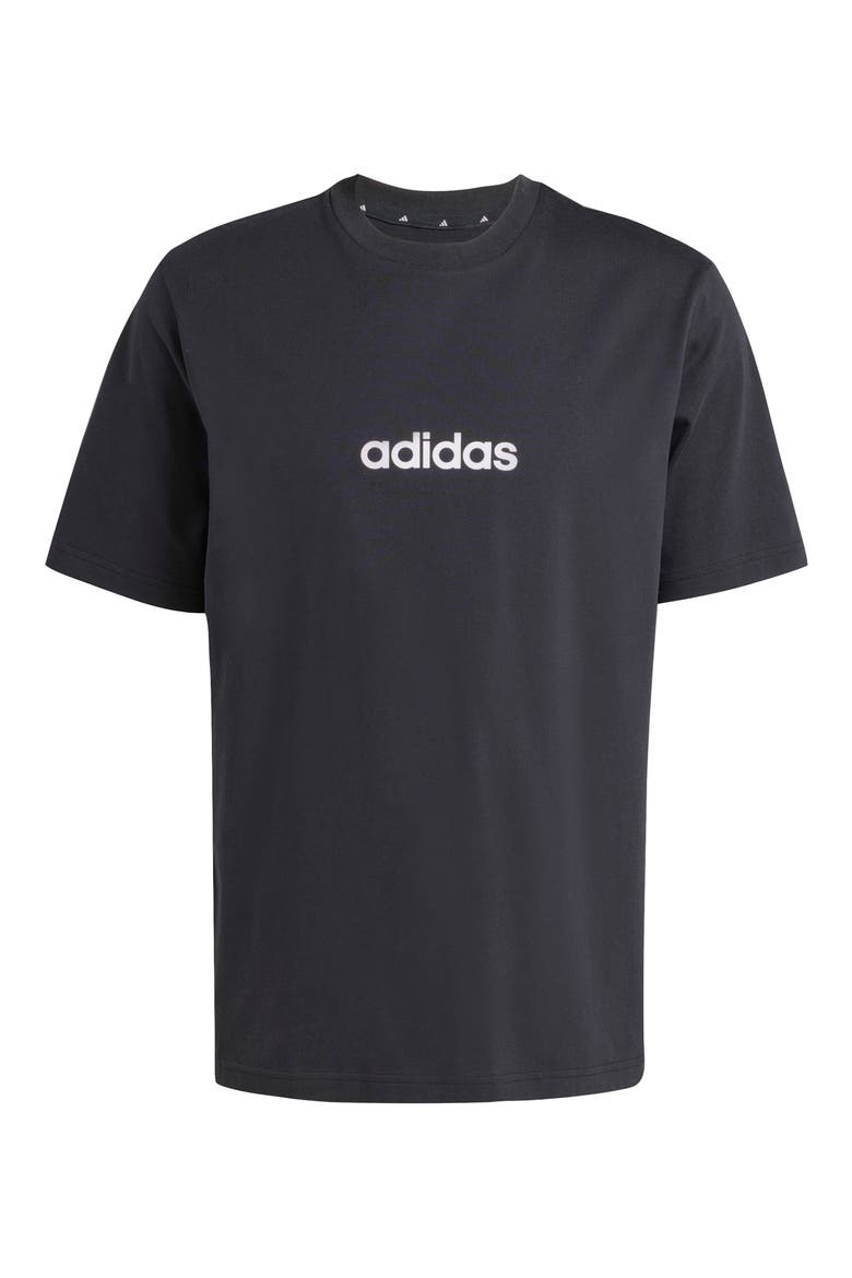 Essentials Linear Jersey Graphic T-Shirt, Alternate, color, BLACK/ WHITE