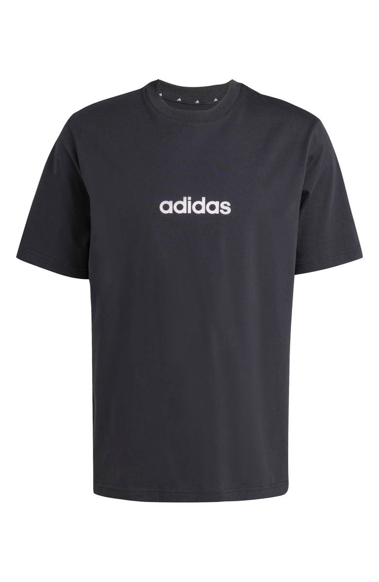 adidas Essentials Linear Jersey Graphic T-Shirt, Alternate, color, Black/ White