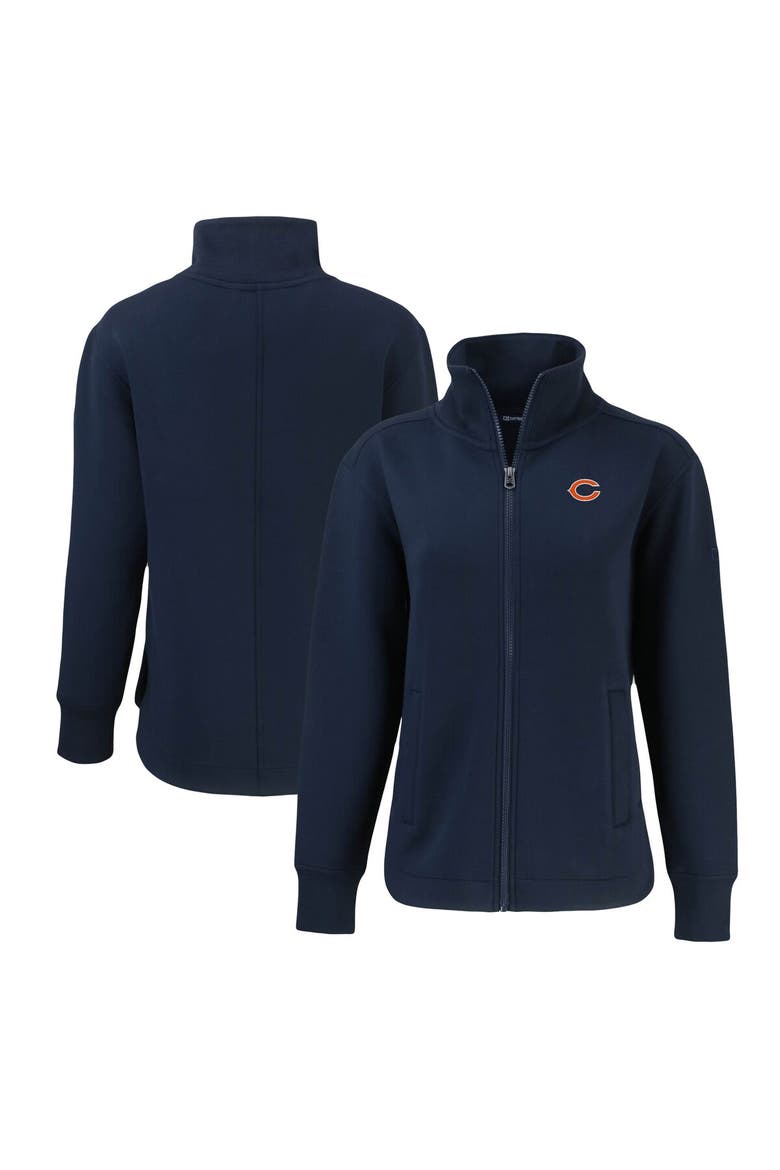 Women's Cutter & Buck  Navy Chicago Bears Roam Eco Recycled Full-Zip Jacket, Alternate, color, Navy