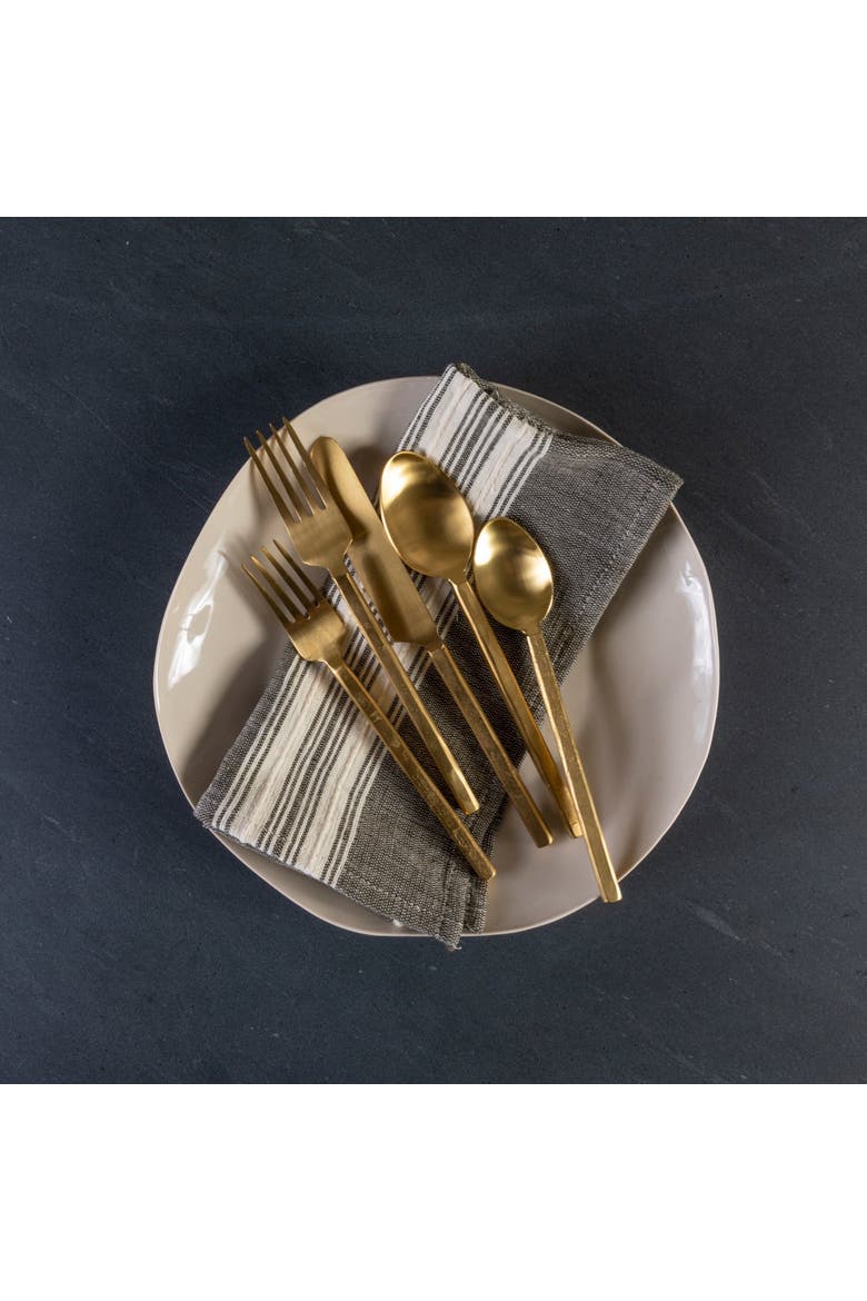 Azura Flatware Set, Alternate, color, Gold