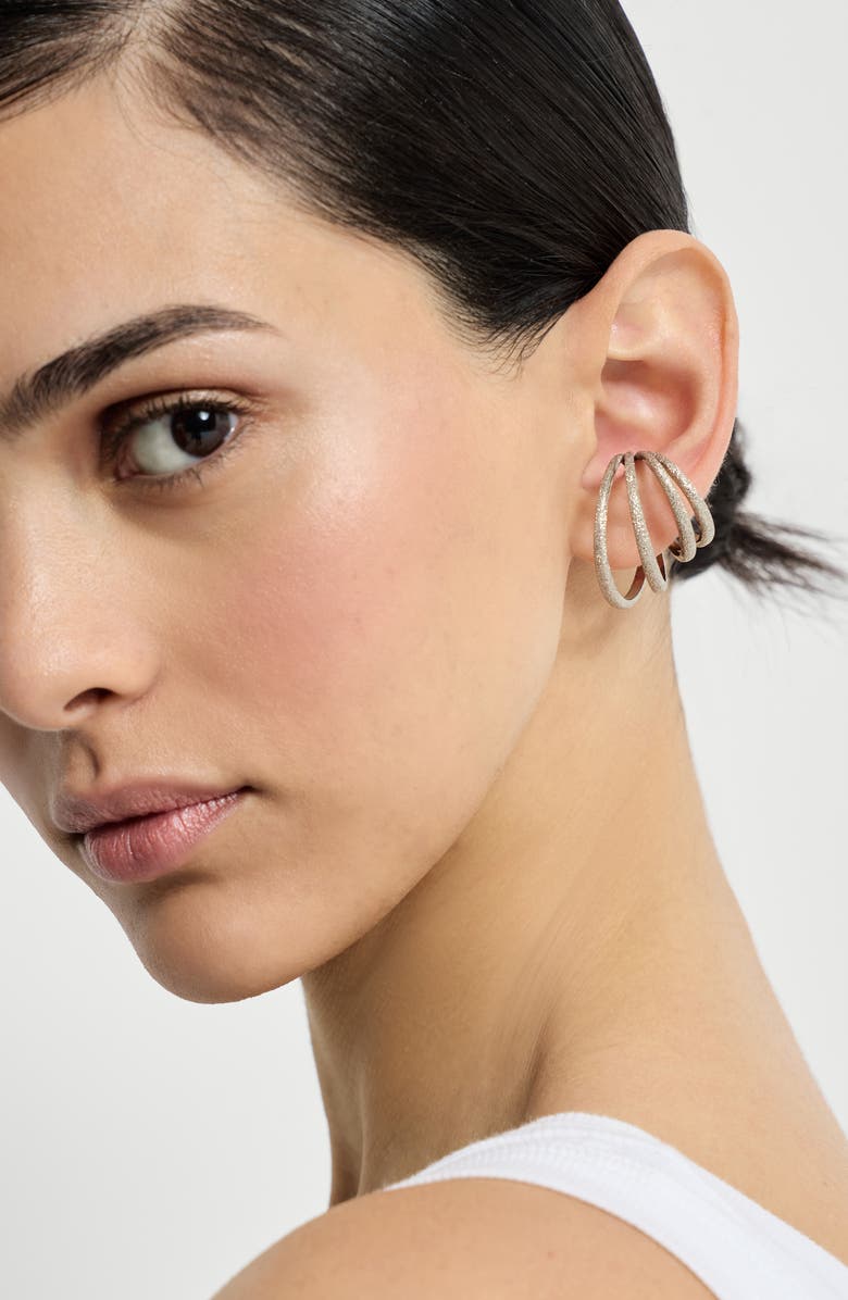 Brunello Cucinelli Sterling Silver ear cuff, Alternate, color, Silver