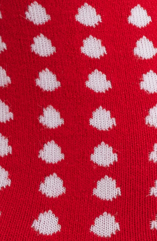 Stems Polka Dot Crew Socks In Red