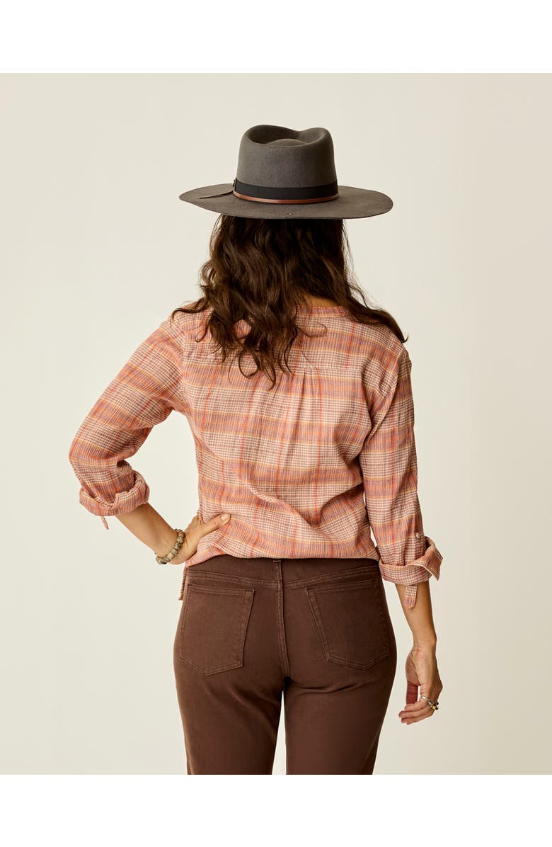 Carve Designs Dylan Gauze Shirt, Alternate, color, Rosewood Plaid