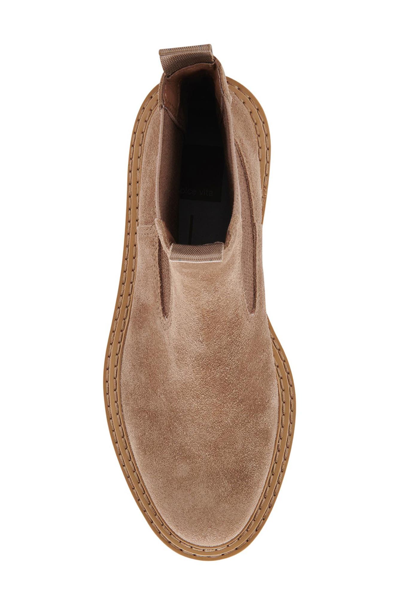 Moana H2O Waterproof Lug Sole Chelsea Boot, Alternate, color, TRUFFLE SUEDE H2O