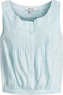Madewell Lace Inset Pintuck Sleeveless Top