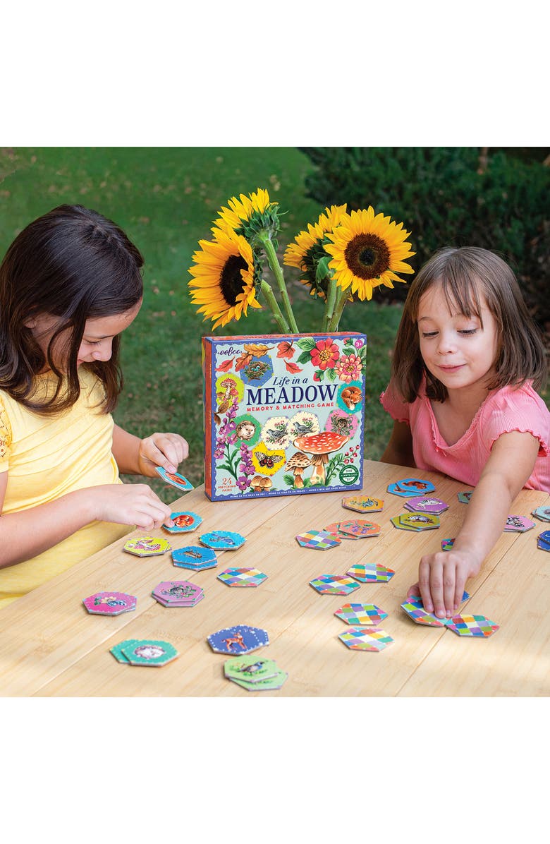 eeBoo Life In a Meadow Memory & Matching Card Game, Alternate, color, Multi