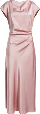 Sam Edelman Side Ruched Satin Maxi Dress