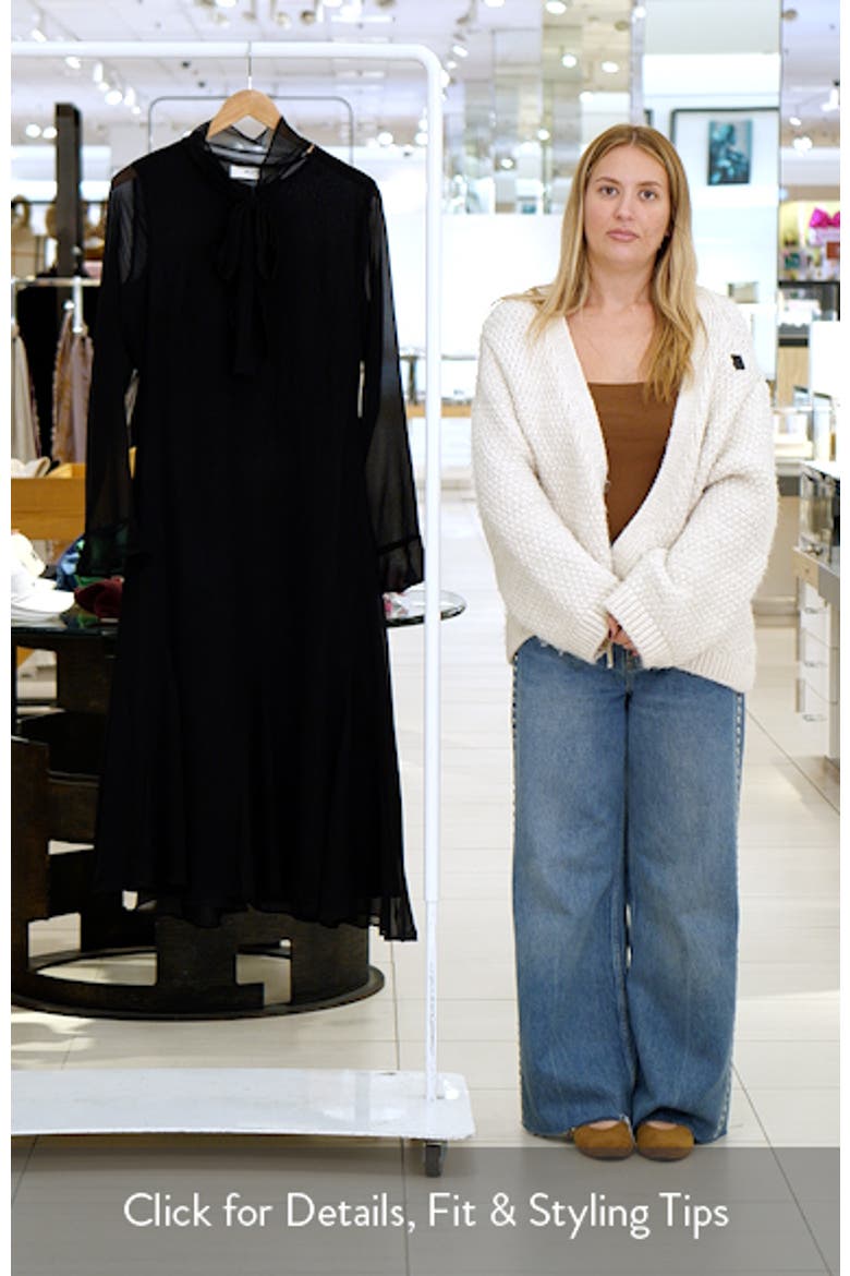 Tie Neck Long Sleeve Dress video