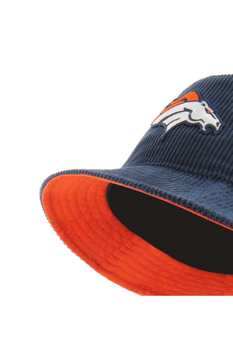 '47 Men's '47 Navy Denver Broncos Thick Cord Bucket Hat, Alternate, color, 