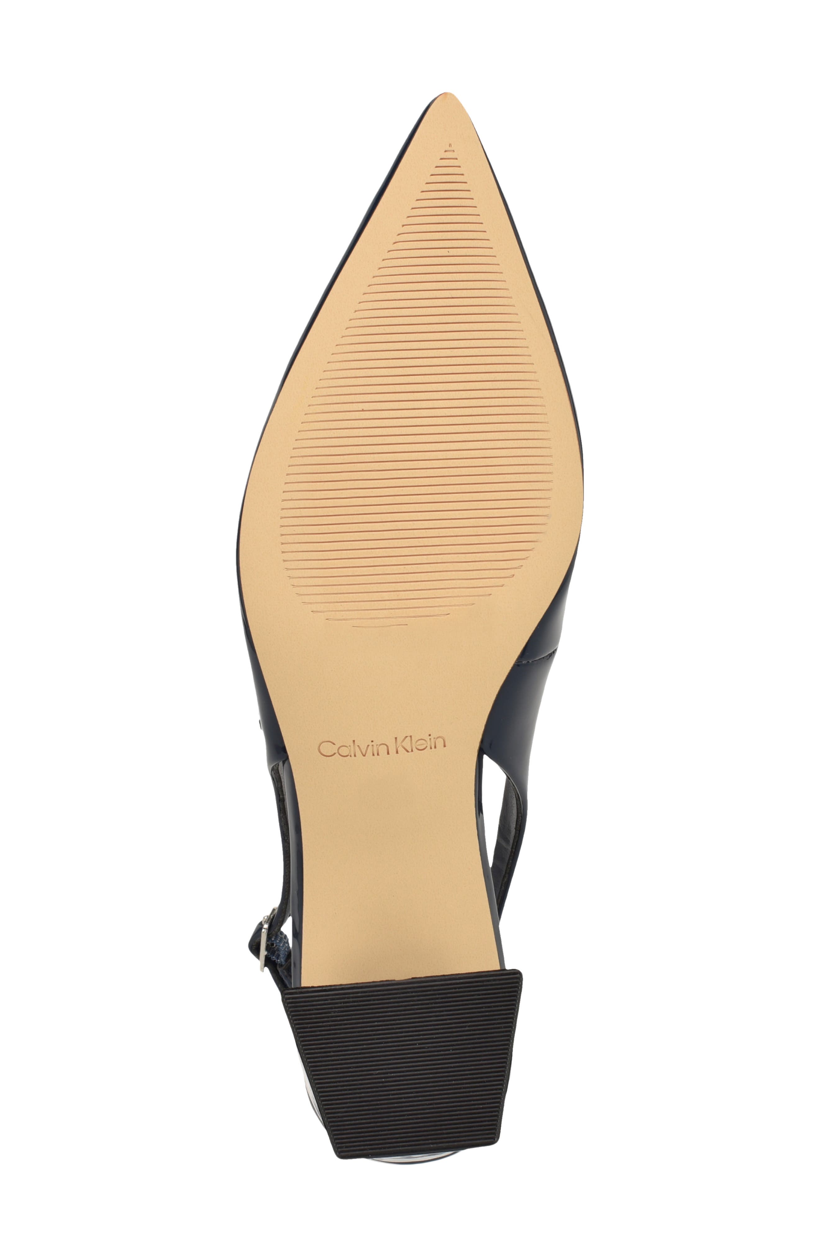 Sarra Slingback Pointed Toe Pump, Alternate, color, NAVY PATENT