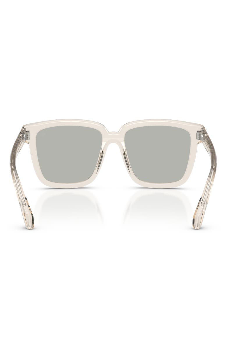 Moncler Clasico 54mm Mirrored Pillow Sunglasses, Alternate, color, Butter / Mirror Silver